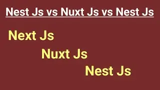 Next JS vs Nuxt JS vs Nest JS | React (Next JS) , Vue (Nuxt JS) & Angular (Nest JS)