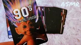 ASMR 90’s Oracle Deck flip through- whisper, tapping