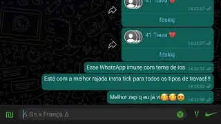 ⚡❤️ EXPLANEI!! NOVO MELHOR WHATSAPP IMUNE COM TEMA DE IOS!! TANKANDO TODAS AS TRAVAS!!❤️⚡