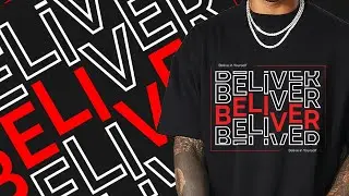 Custom Typography T-Shirt Design Tutorial | Motivational T-Shirt Design