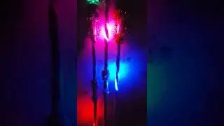 Три светодиодных посоха Деда Мороза v2