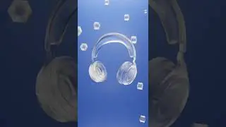 3D Crystal Glass Headphones Modeled in Blendsr