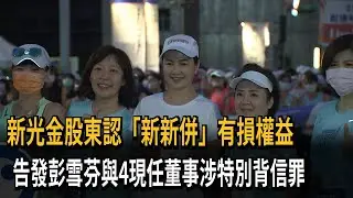 控「新新併」損害權益 新光金股東告發彭雪芬與4現任董事－民視新聞