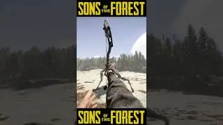 Sons of the Forest Weapons Test - Compound bow | carbon arrows. 