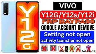 Vivo Y12g / Y12s | Frp Bypass | New Trick 2024 (Without Pc) 101% Working Method