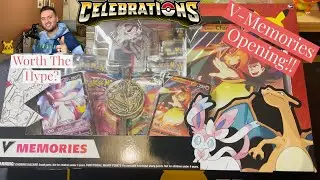 Can Charizard Bring Us Luck? Pokémon Celebrations GameStop Exclusive V-MEMORIES Box Opening!