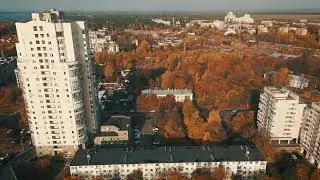 Пролет над осенним Сестрорецком (4k drone video)