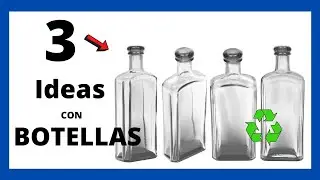 💜 IDEAS para RECICLAR  ⏩3 Ideas para  Decorar BOTELLAS de CRISTAL