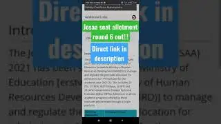 josaa😀 round 6 seat allotment out!! #josaa #josaa2021 #csab #jeeadvance #jee