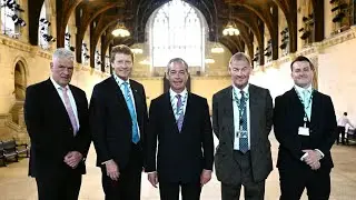 Nigel Farage launches the Reform in Blackpool UK 2024