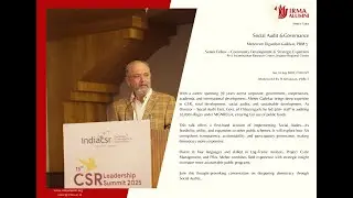 IRMAn Talks by Meherram Gadekar, PRM 5: Social Audit & Governance