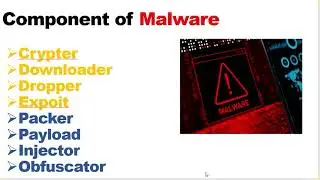 Component of Malware | cryper | downloader | payload | exploit