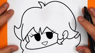 COMO DIBUJAR LA CARA DE GIRLFRIEND | Friday Night Funkin (FNF) - paso a paso, fácil y rápido