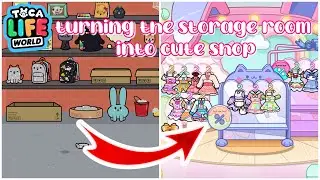 19 MINUTES ~ TURNING THE STORAGE ROOM INTO CUTE SHOP IN TOCA BOCA 🧸🏠 TOCA LIFE WORLD DESIGN