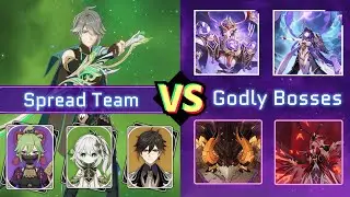 F2P C0 ALHAITHAM Gameplay (Spread Team vs Bosses) | Genshin Impact (4K) #genshinimpact #alhaitham