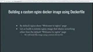 Building a custom nginx docker image using Dockerfile