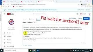 how to write Description channel You Tube 2021