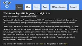 WebAssembly JSPI is going to original trial