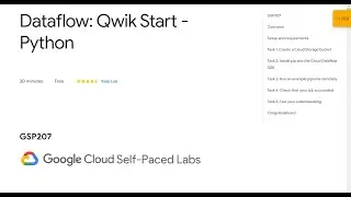 Dataflow: Qwik Start - Python Qwiklab
