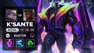 K'Sante vs Poppy Top - KR Master - Patch 14.1 Season 14