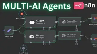 Step-by-Step: Build this (NO CODE) multiple AI Agent workflow with n8n