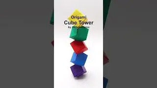 Origami Cube Tower #shorts