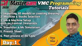 How to Start Mastercam 2020 2D MILL Programming  I Vmc /Hmc Programming tutorials I 