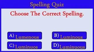 Spelling Quiz 35: Can You Score 15/15?