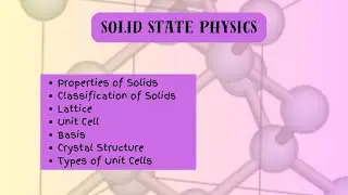 Solid State Physics| Crystal Structure| Lattice| Basis| Unit Cell