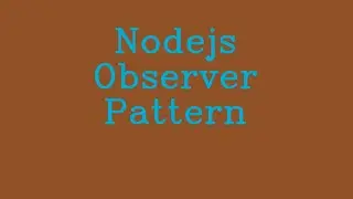 Nodejs Observer pattern && NoTalk