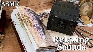 ASMR Cozy Vintage Collage with Black & White Florals🏷️ | Relaxing Sounds