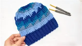 Anyone Can Crochet This Amazing Beanie Hat Easily 🥰