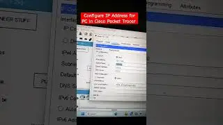 Configure IP address for PC on Cisco Packet Tracer 
