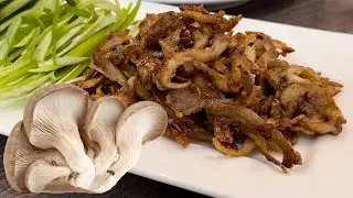 Made crispy duck substitute with oyster mushrooms instead! Mock crispy duck is too real!