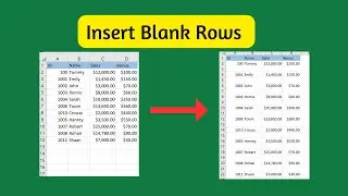 Insert A Blank Row Between Each Existing Row In Excel