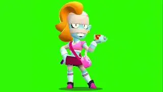 College Emz Green Screen for Brawl Stars