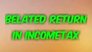 Belated Return in Incometax