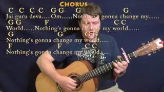 Across the Universe (The Beatles) Fingerstyle Guitar Cover Lesson with Chords/Lyrics - Capo 2nd