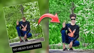 How To Edit Head in without head photo editing || Easy head argest in 2 minute photo editing 👍