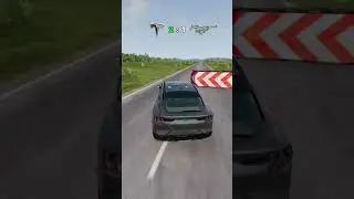 Tesla Model X vs Ford Mustang Mach-E #beamngdrive #shorts