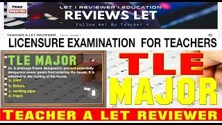 TLE MAJOR reviewer for let exam 2020 | TECHNOLOGY AND LIVELIHOOD EDUCATION
