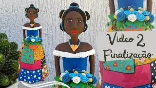 Boneca em papel machê! VÍDEO 2 #tutorial #reciclado