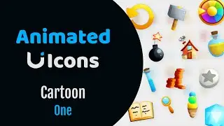 Animated Icons - Cartoon One - UI Icons Pack for DoozyUI - Unity