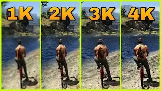 GTA 5 RESOLUTION COMPARISON 1k vs 2k vs 3k vs 4k