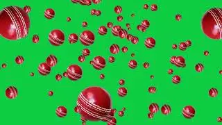Red Cricket Ball Green Screen Overlay Motion Graphics 4K 30fps Copyright Free