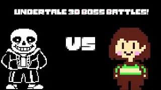 Undertale 3D Boss Battles Determination mode Chara Fight (Sans vs Chara)