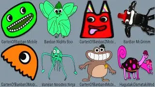 Garten Of Banban Mobile,Banban Nighty Boo,Garten Of Banban 2 Mobi,BanBan Mr Grimm,Garten Of Banban 3