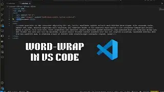 How to Wrap word/text in Vs code