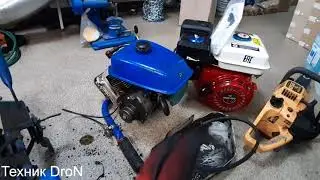 Replacing the engine on a Mole cultivator.