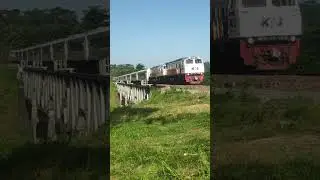 Ka Gajayana Double Lokomotif di Jembatan Karangkates #shorts #keretaapi  #short